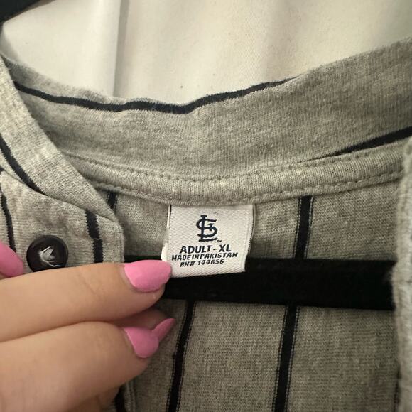 Vintage St. Louis Cardinals Baseball Jersey Tunic Stripe Gray - Picture 6 of 8